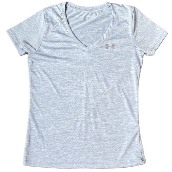 Under Armour Tops - Under Armour Women's Light Gray Short T-Shirt Size XS
